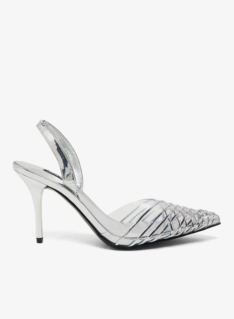 ناين ويست حذاء بكعب متوسط بحزام خلفي - Image 1